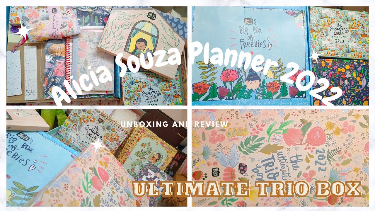 Alicia Souza Planner 2022| unboxing, review and flip-through | Big box of freebies | thechaoticmess