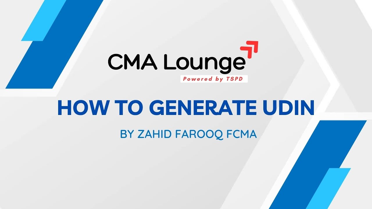 How to generate UDIN? &ndash; A practical guide by ICMA Pakistan&rsquo;s TSPD&nbsp;Department