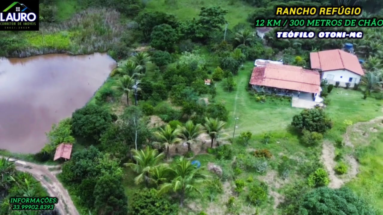 🌿🌾Vendo Rancho incrível a 12 km de Teófilo Otoni-MG | Represa grande e casa completa✨️