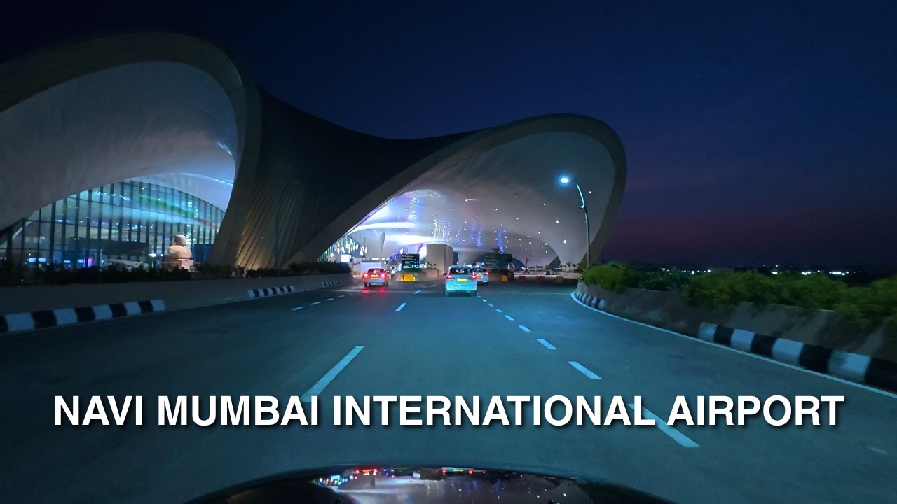Navi Mumbai International Airport 4K | Greenfield Airport Drive to Lotus-Shaped Terminal 1 #Mumbai