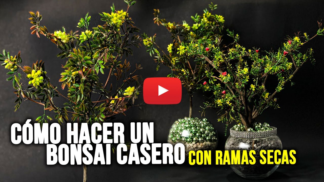 DIY:🌳 BONSÁI CON RAMAS SECAS Y HOJAS ARTIFICIALES.