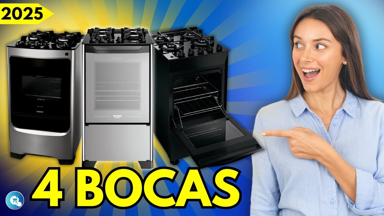 Qual o MELHOR FOGÃO 4 BOCAS para Comprar em 2025? TOP 5 Melhores Custo Benefício!