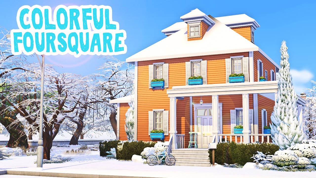 Colorful Foursquare || The Sims 4 Family Home: Speed Build