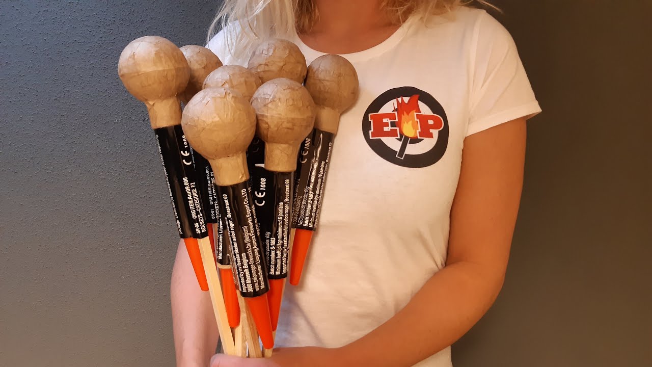 2,5 ” Shell Rockets : Salon Roger Fireworks : 8x 75 gram