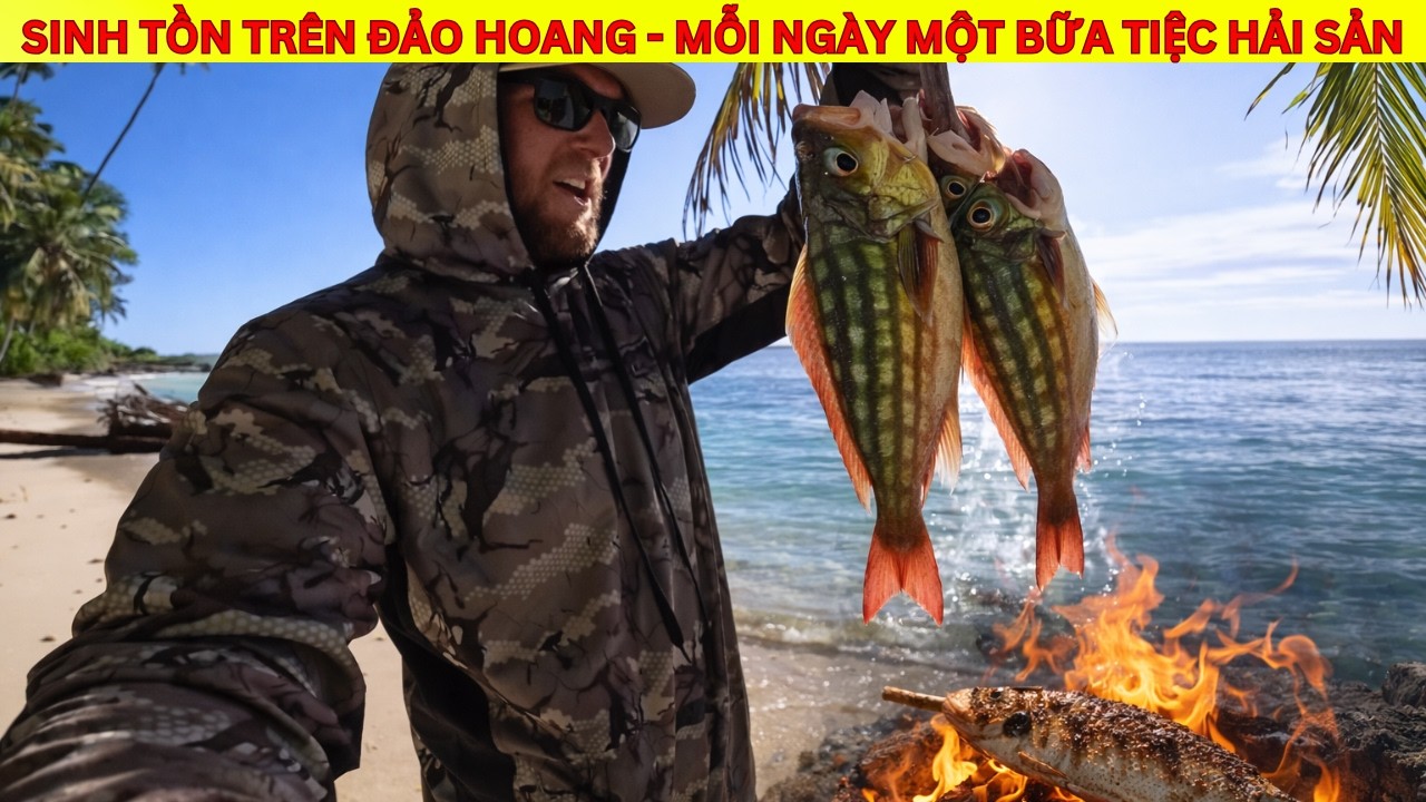 Sinh Tồn Ngoài Hoang Đảo - Một Ngày Một Bữa Tiệc Hải Sản Ngập Mồm