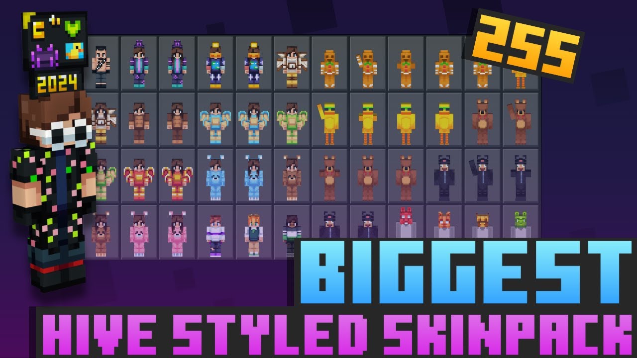 255 Cosmetics Skin Pack | TwoDay | Hive cosmetic skinpack | Works on hive 2024 (PC + iOS + Android)