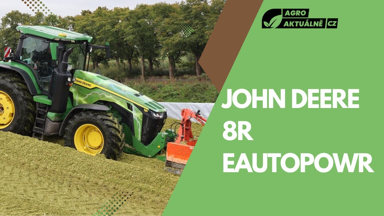 Elektrifikovaný JOHN DEERE 8R eAutoPowr na jámě v Nizozemsku
