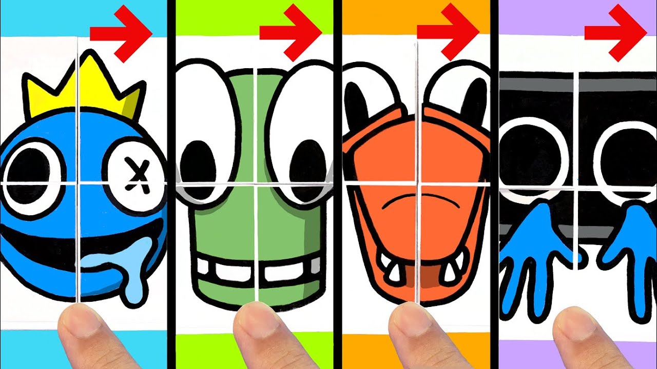 【Roblox Rainbow Friends】JUMPSCARES Magic Card Easy Paper Craft IDEAS
