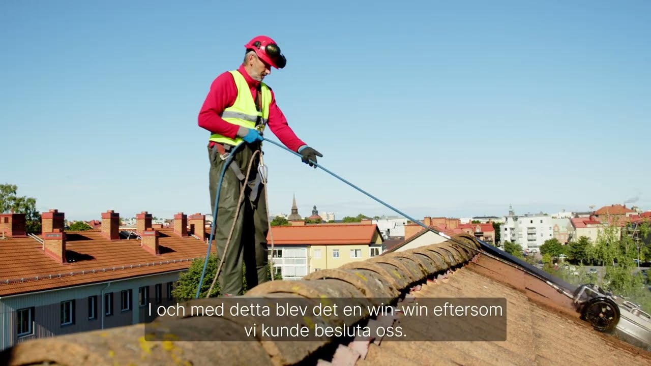 Decatak målar tak på bostadsförening