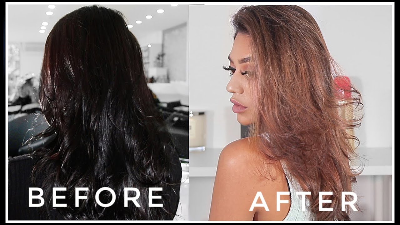 HAIR DYE VIDEO: from black to light brown in one day without damage | Sabrina Anijs