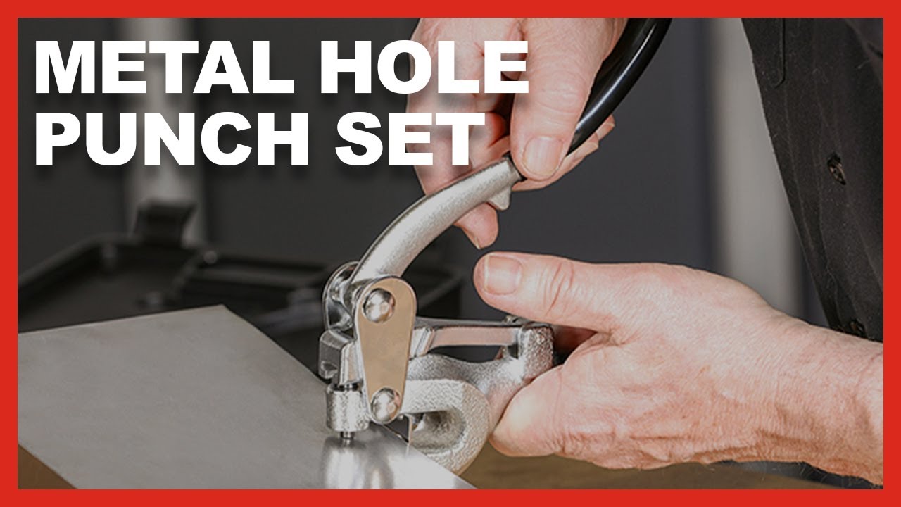 Punch holes in up to 16 gauge sheet metal with ARES 10005 🕳️ Metal Hole Punch Set 🧰