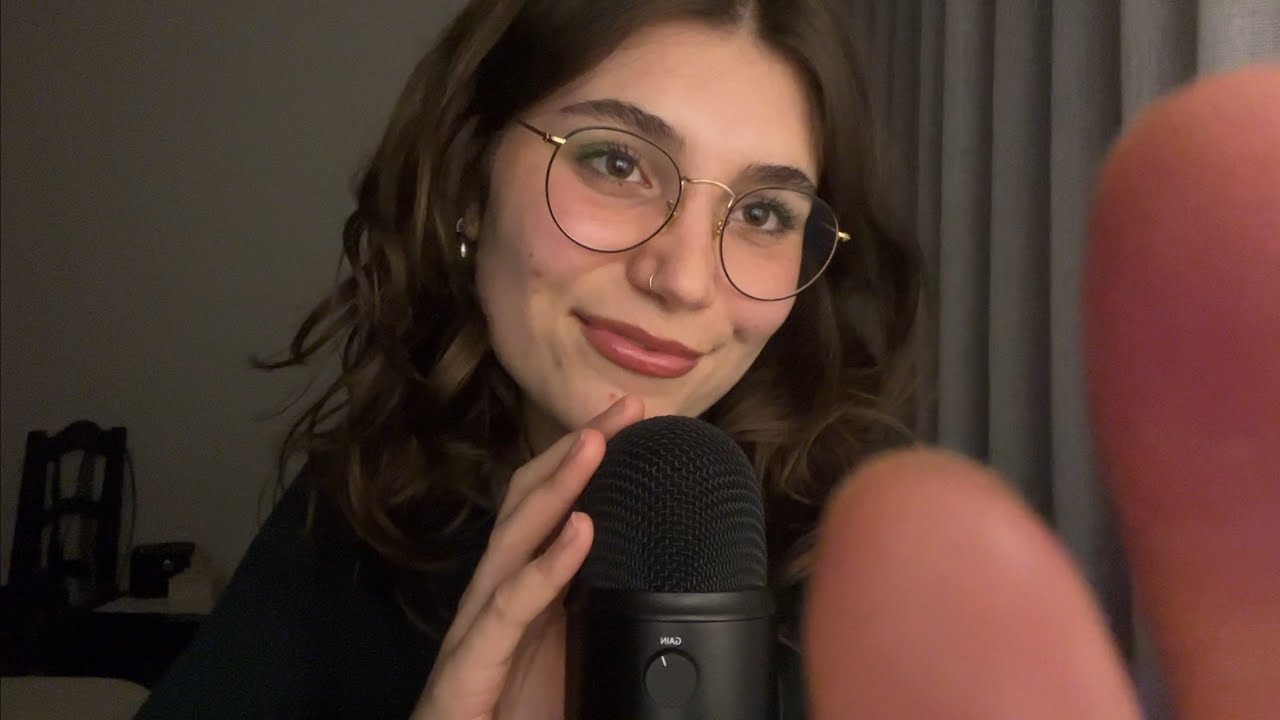 ASMR for people who LOVE mouth sounds with mic scratching and taps 