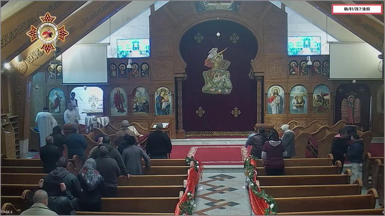 تسبحة نصف الليل 5/1/2026 بكنيسة الشهيد العظيم أبي سيفين بحدائق القبة