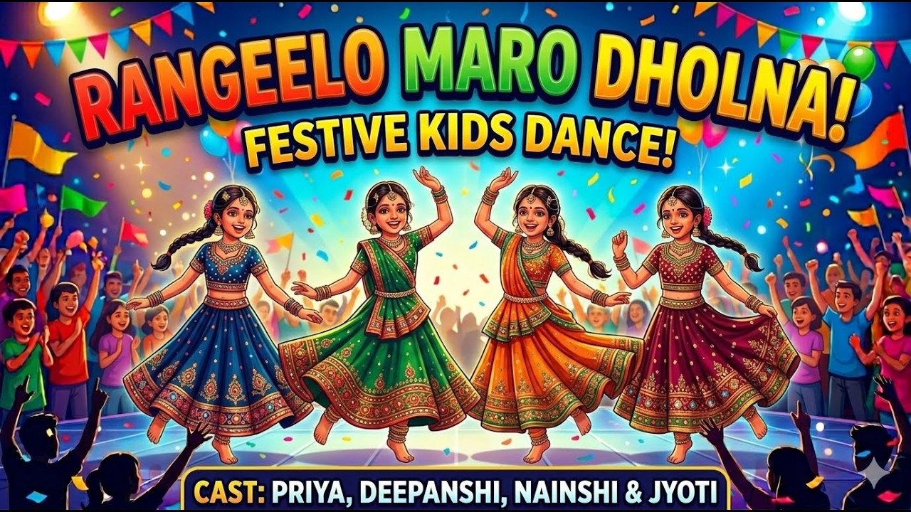 Title: Rangeelo Maro Dholna | Traditional Kids Dance | Priya, Deepanshi, Nainshi & Jyoti