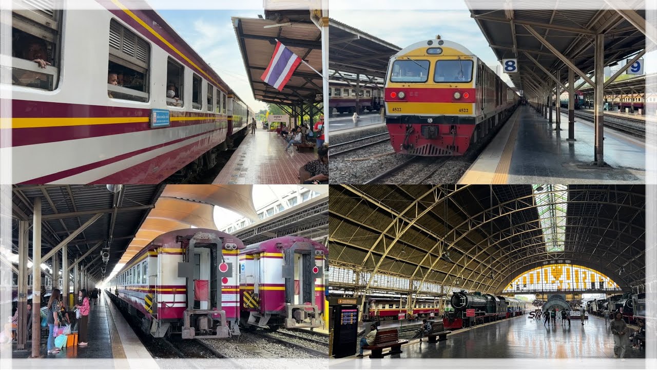 【タイ国鉄🇹🇭】バンコククルンテープからアユタヤまで3等車の旅 アユタヤ遺跡日帰り旅行に便利な鉄道での移動! 激安の客車列車 鉄道博物館のような駅 まったり2時間の車窓の旅