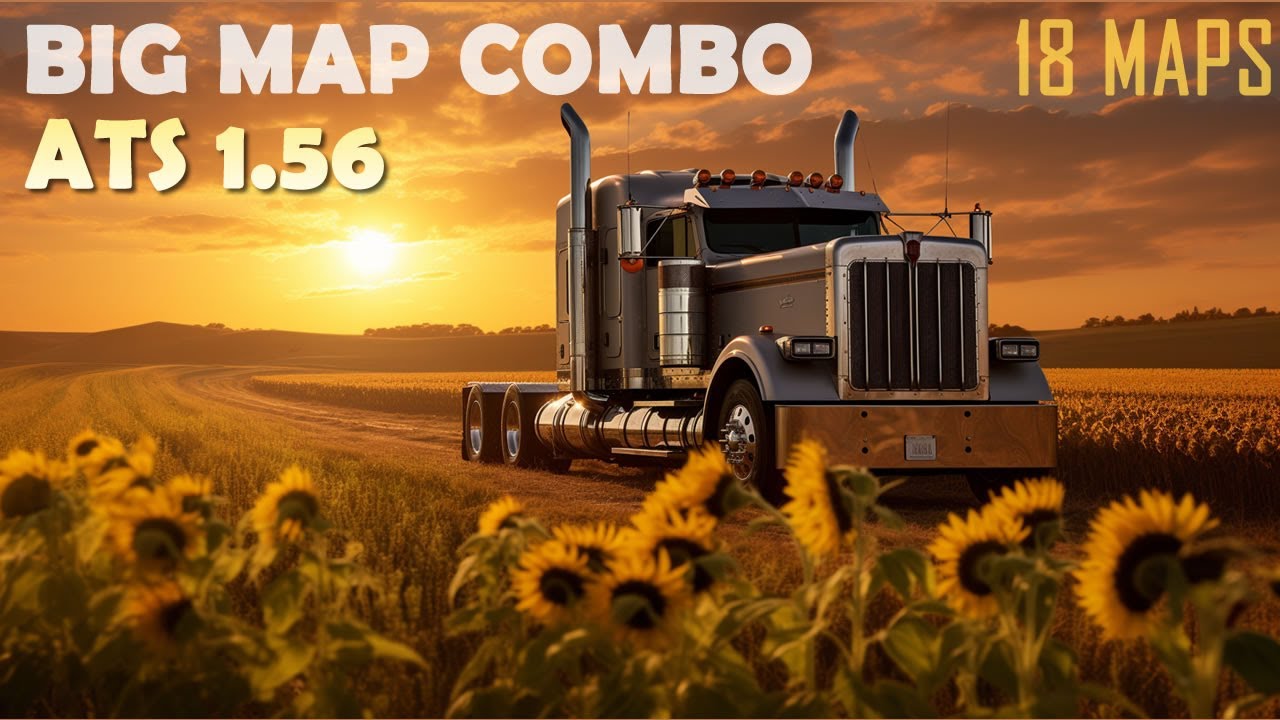 ATS Big Map Combo для версии 1.56 (18 карт, исправления, соединения) за 5 минут * Руководство по ...