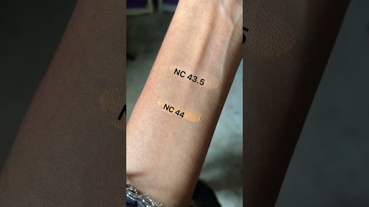 Mac studio fix fluid foundation shades nc43.5, NC44 #shorts #macfoundation #trending #viral