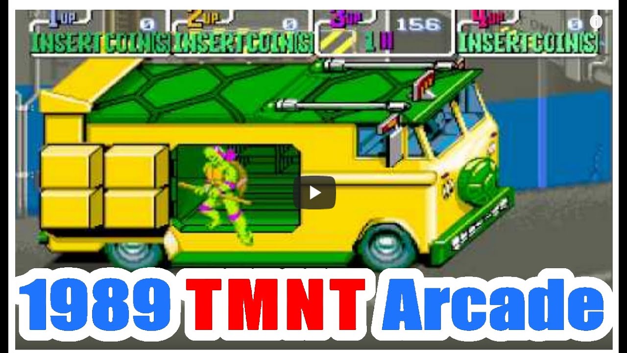 1989 Teenage Mutant Ninja Turtle TMNT Arcade Old School Game Playthrough retro game