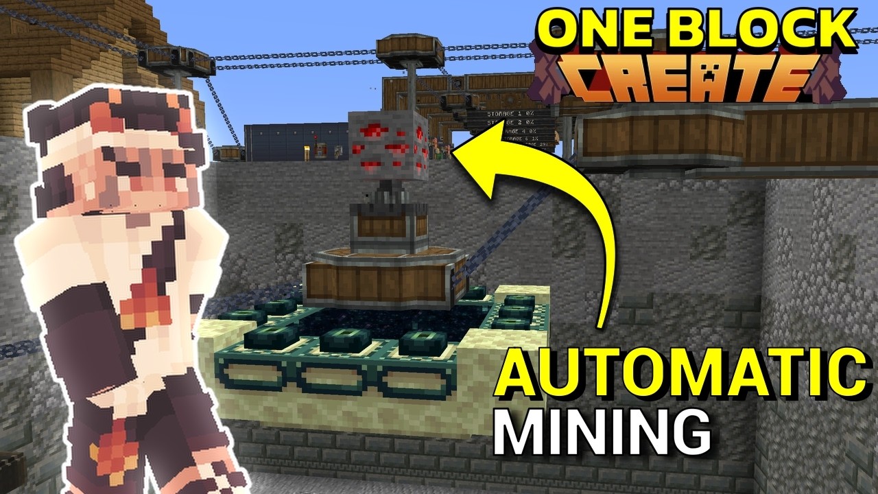 I Built an INFINITE MINING MACHINE In CREATE ONE BLOCK