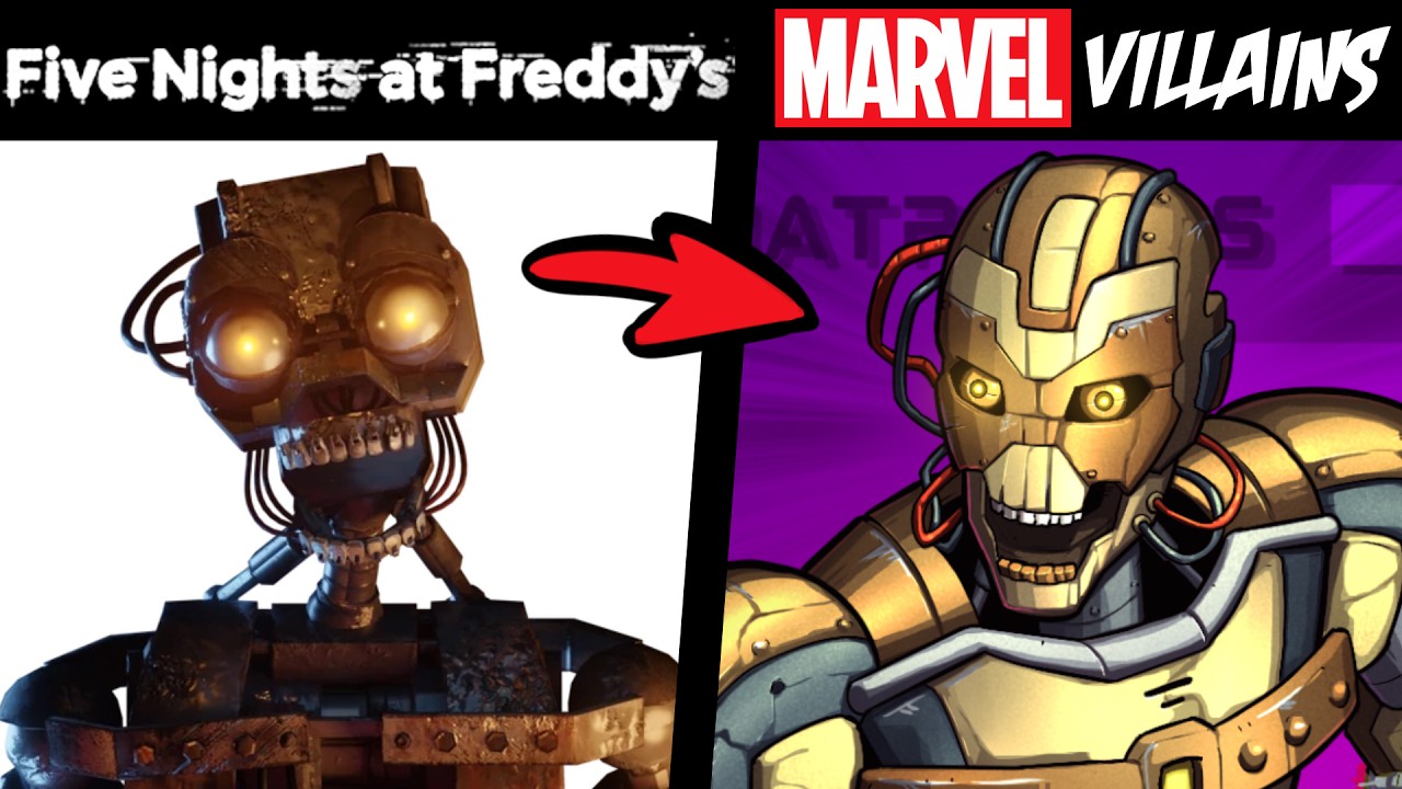 What if FNAF ANIMATRONICS Were MARVEL VILLAINS?! (Stories & Speedpaint)