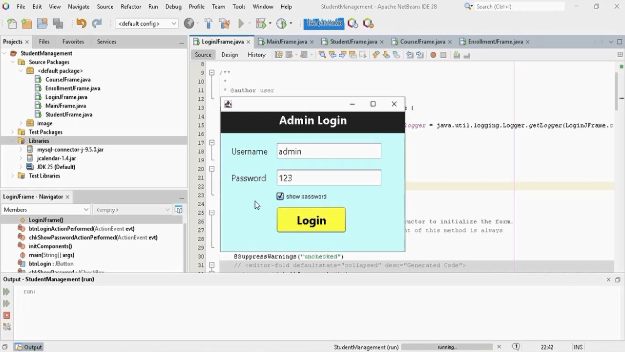 How to Show Password in Java Login Form Using Netbeans