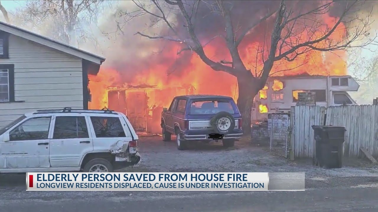 Elderly person saved from Longview structure fire