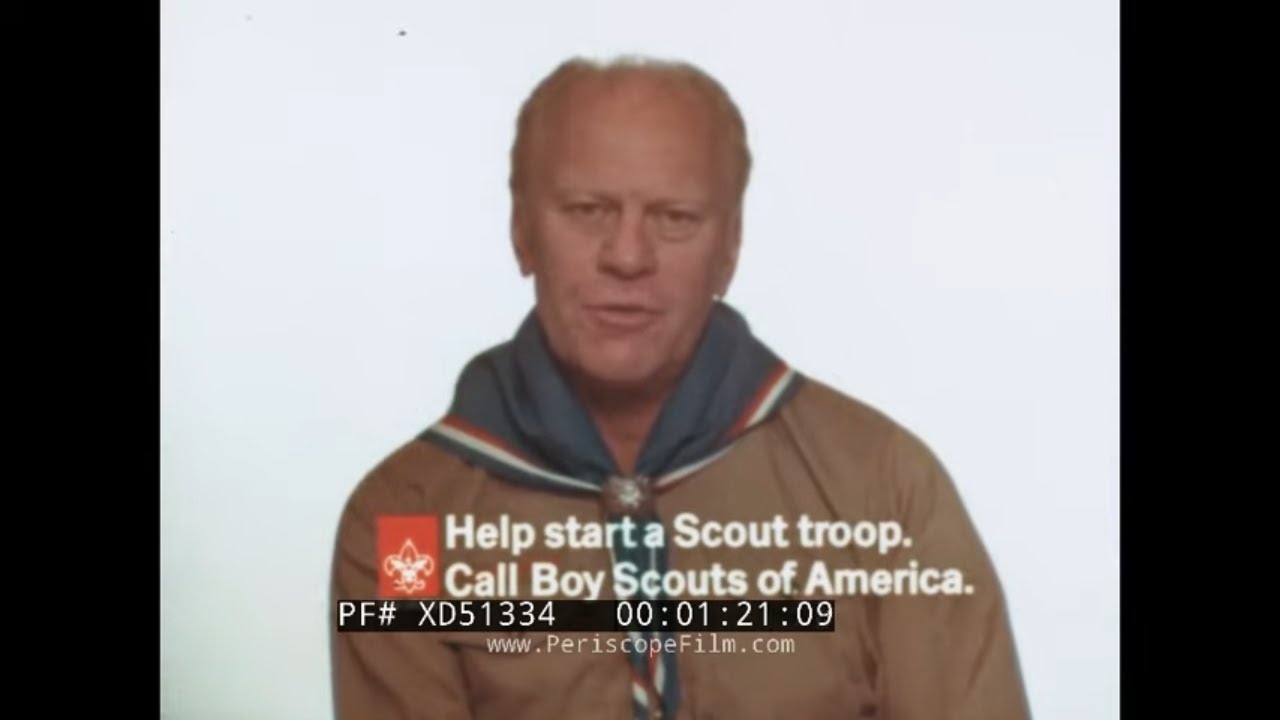 1970s BOY SCOUTS TV COMMERCIALS  w/ PRESIDENT GERALD FORD  HANK AARON  BRUCE JENNER  XD51334