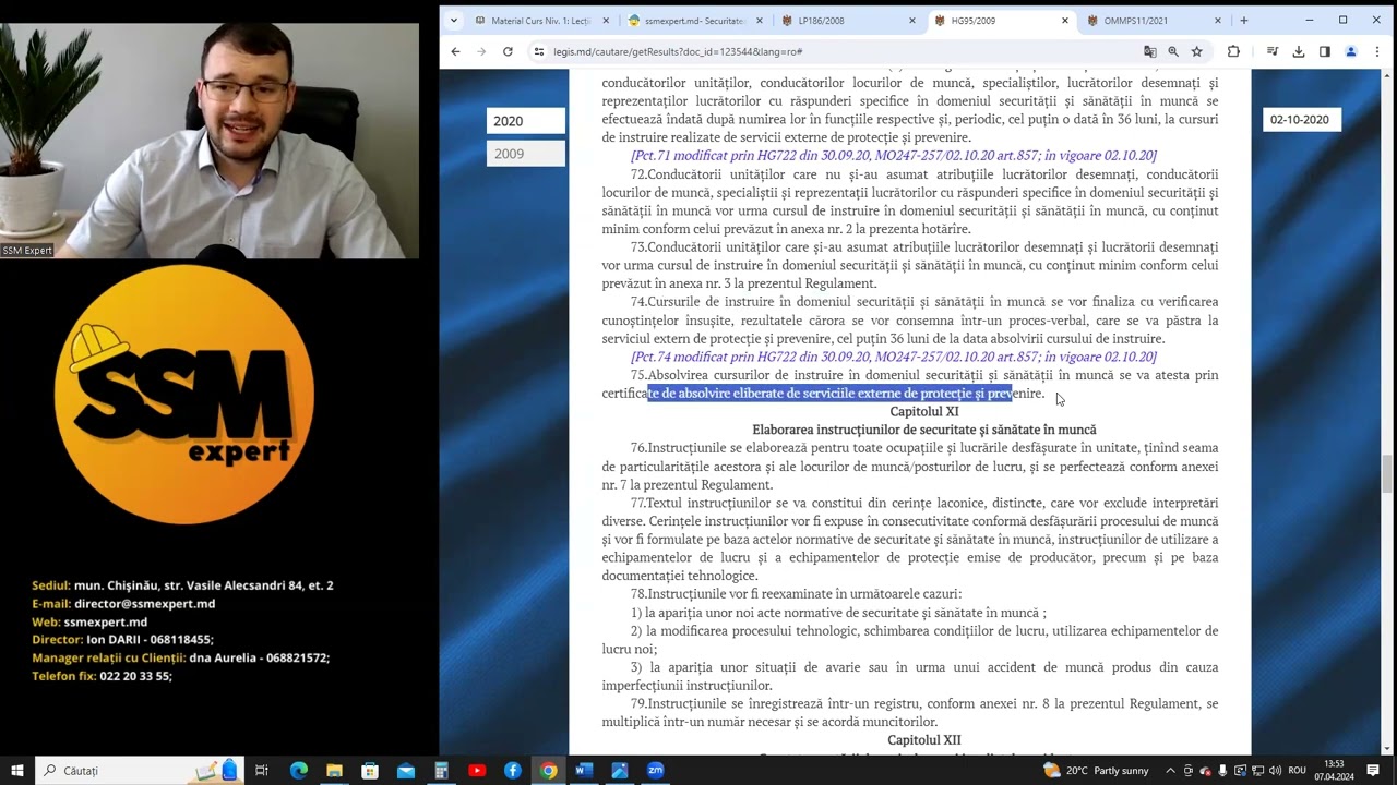 Cursuri privind securitatea și sănătatea muncii niv . 1 vs Cursuri privind SSM niv. 2