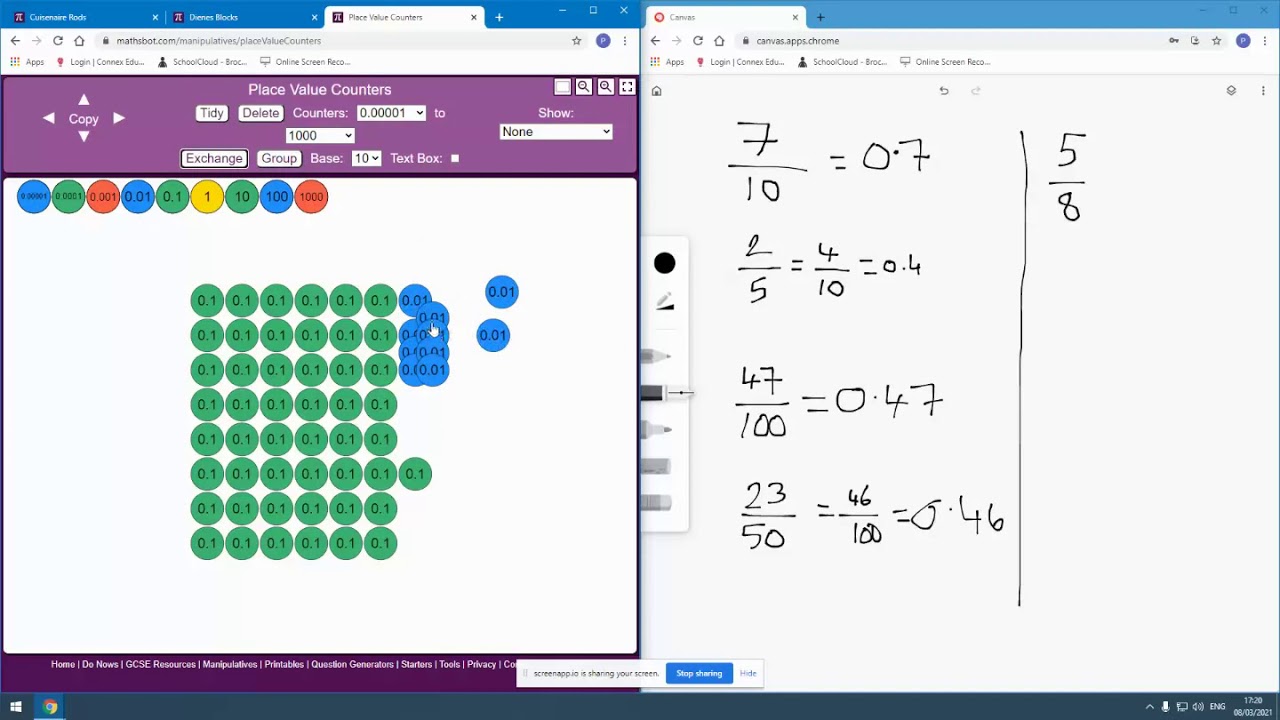 Fraction to Decimal conversion