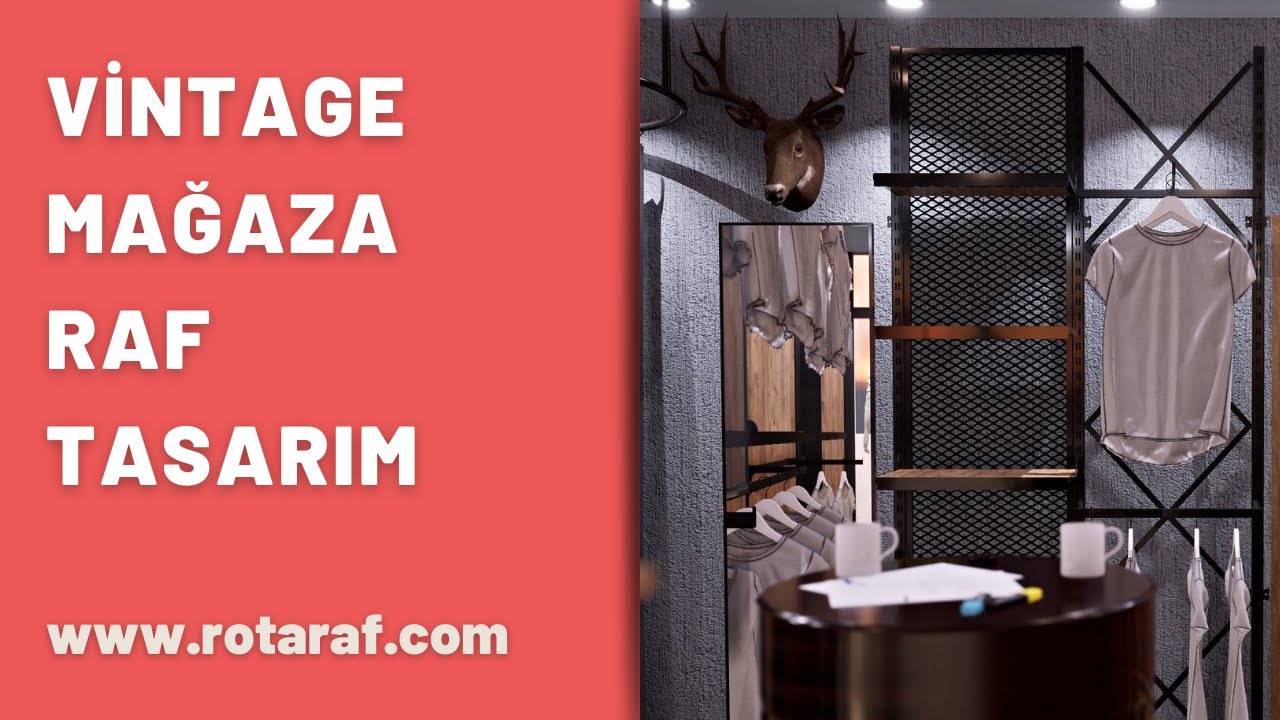 Bir Mağaza Tasarımı Nasıl Olur? - Arkhe Vintage Giyim Mağazası 3D Tasarımı - Referanslarla Rota Raf