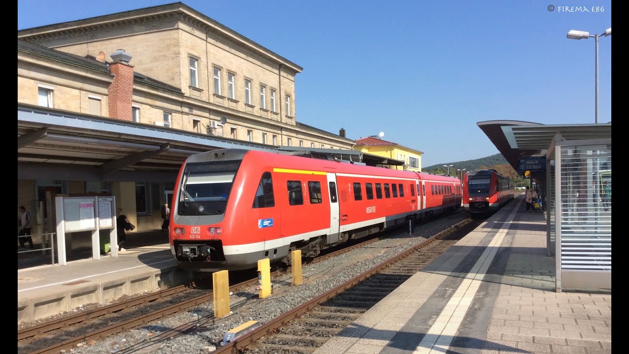 Deutsche Dieseltriebwagen in Franken: Bayreuth Hauptbahnhof & Rothenburg ob der Tauber!