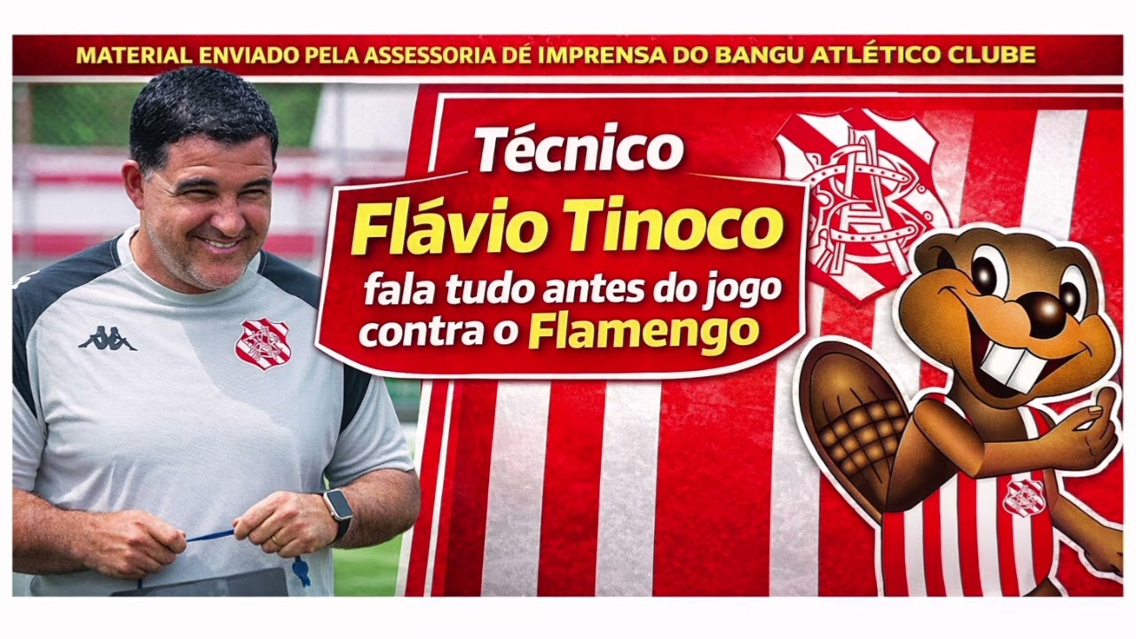 Flávio Tinoco fala tudo antes do jogo contra o Flamengo que será realizado amanhã (14)