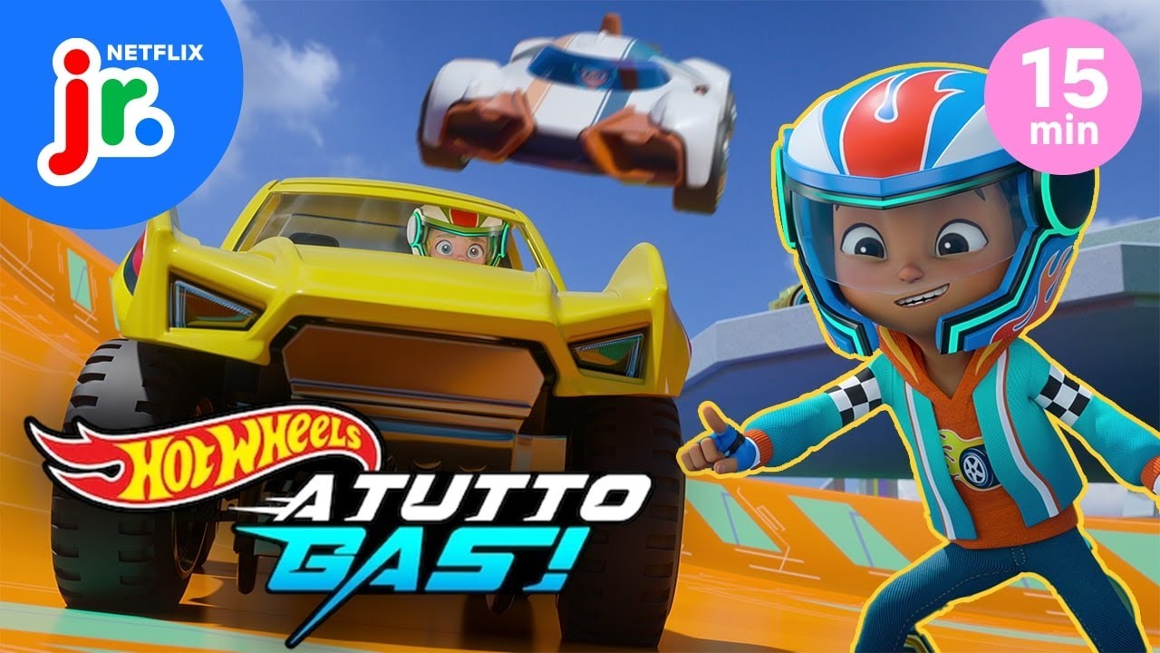 15 MINUTI di AVVENTURE sulla PISTA 😎 Hot Wheels, a tutto gas! 🏎 Netflix Junior Italia