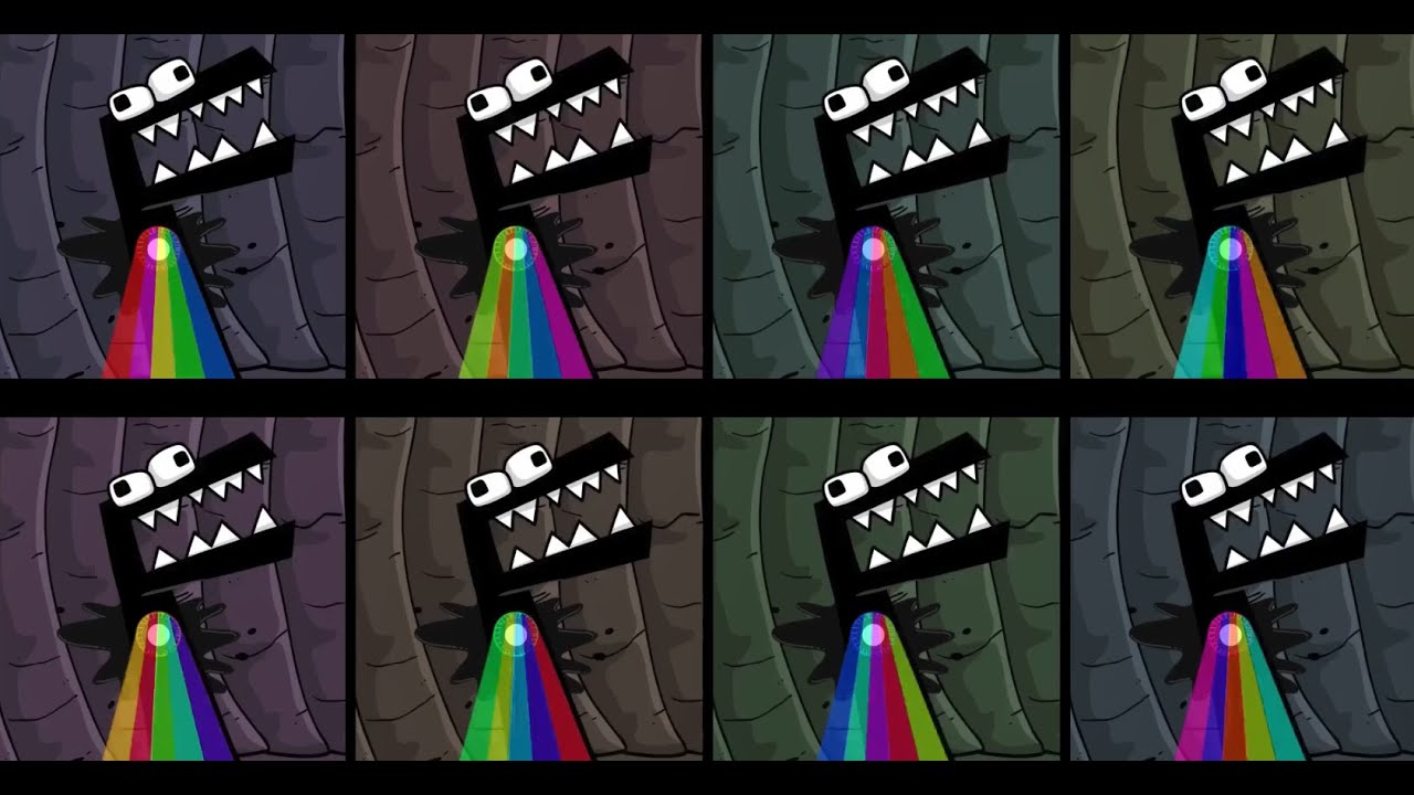 Alphabet Lore in 8 colors comparison