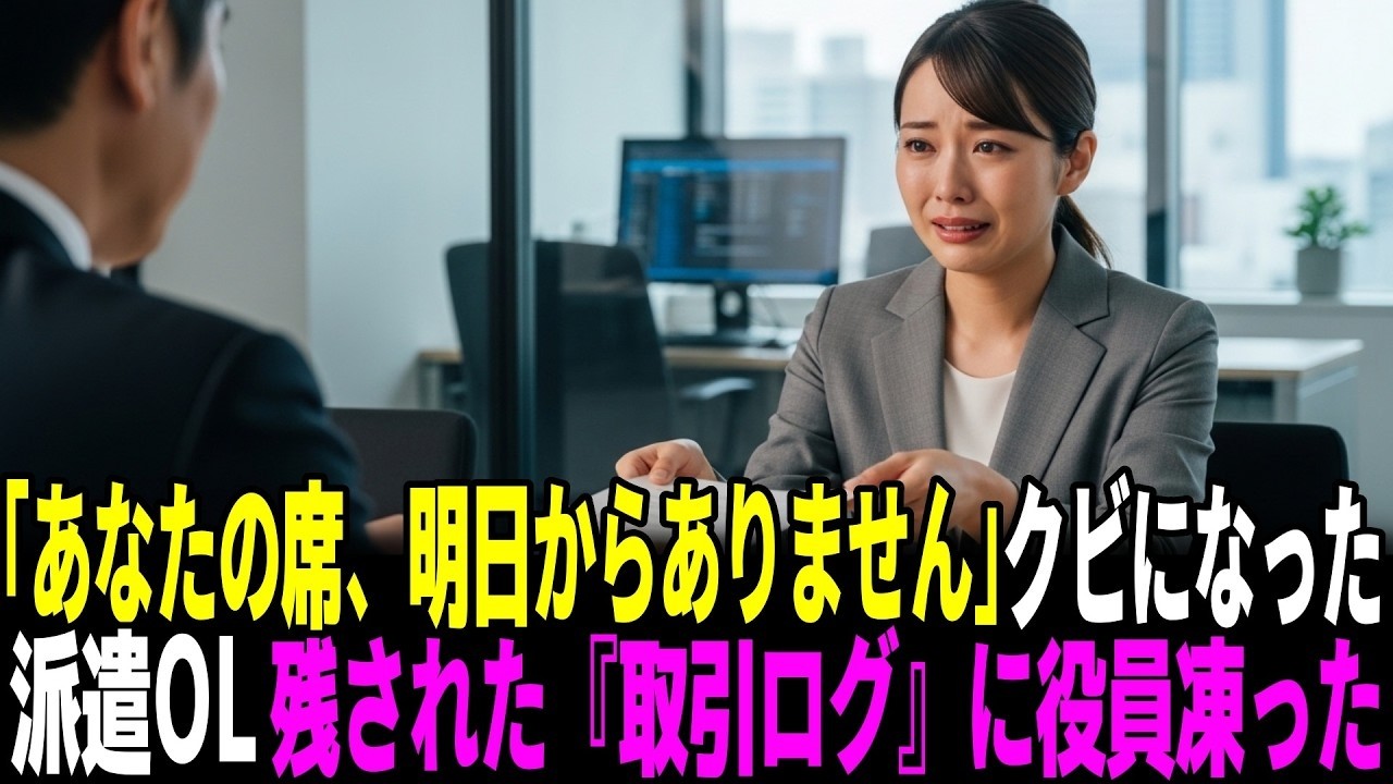 「あなたの席、明日からありません」クビになった派遣OL—最後に残した“アクセス履歴”で役員が凍った