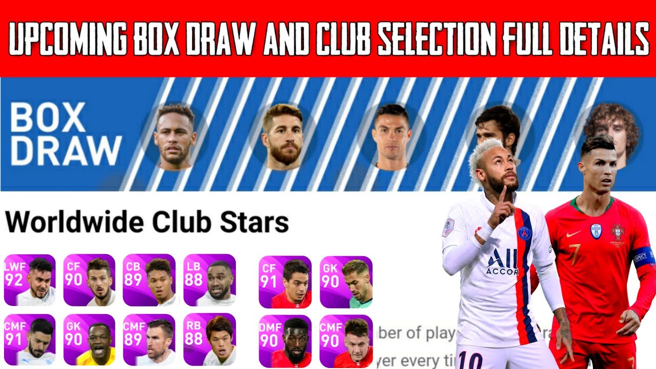 Next Upcoming Box Draw And Club Selection Full Details || Pes 2020 Mobile