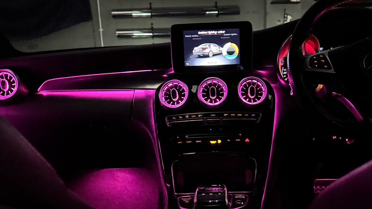How We Added 64 Color Ambient Lights to this Mercedes W205! Ambient Light Tutorial