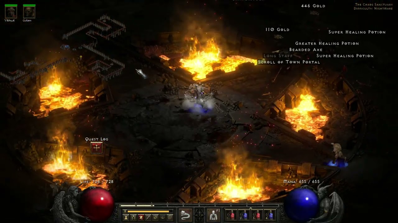 Bone Spirit Necromancer Vs Nightmare The Chaos Sanctuary Diablo 2 Resurrected AMD 4600G 16GB Ram PC