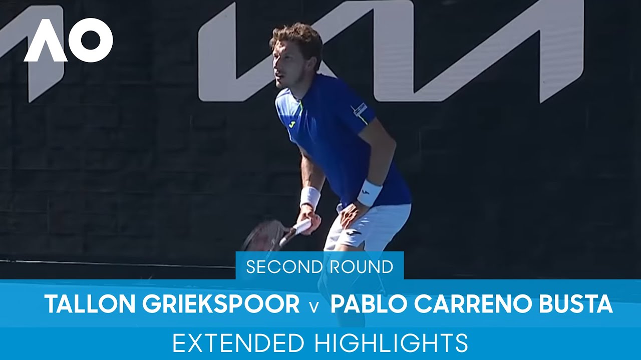 Tallon Griekspoor v Pablo Carreno Busta Extended Highlights (2R) | Australian Open 2022