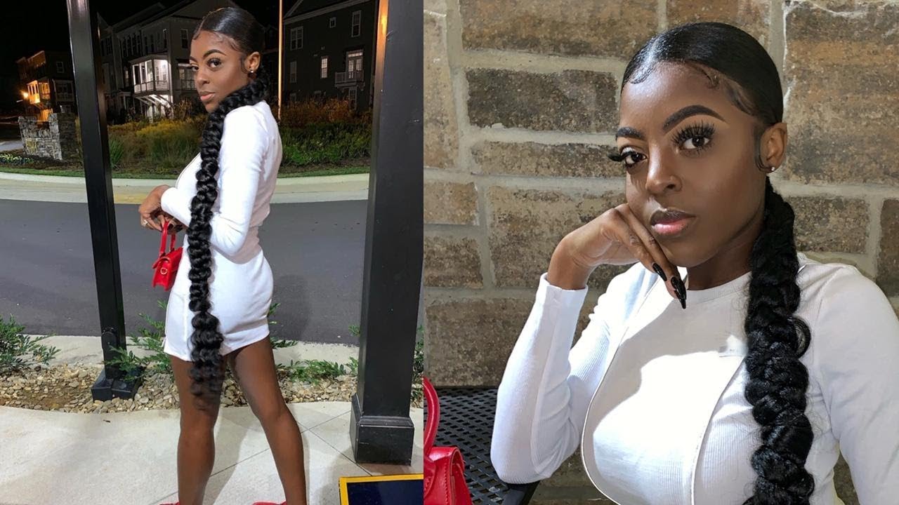 30 Inch Sleek Braided Ponytail for $6 on Natural Hair