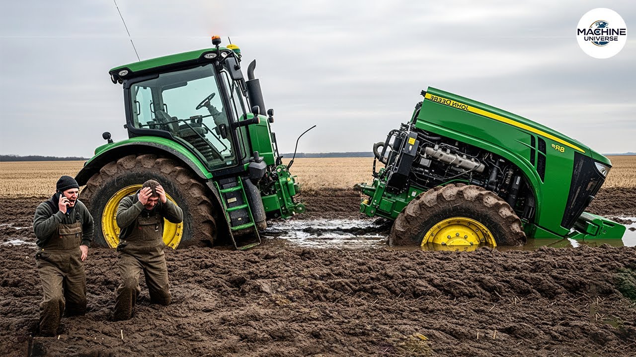 Unbelievable Tractor Stuck in Mud Moments | Extreme Heavy Equipment fails #29
