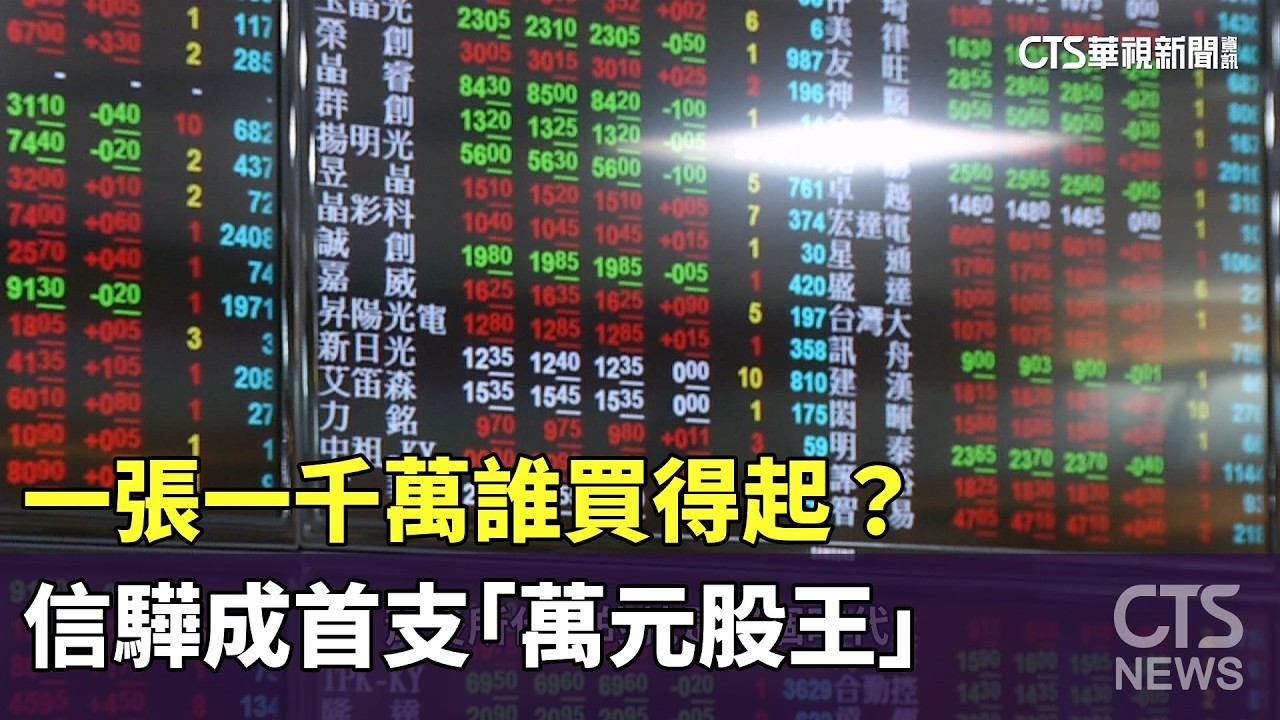 一張一千萬誰買得起？　信驊成首支「萬元股王」｜華視新聞 20260227 @CtsTw