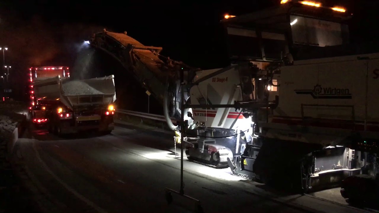 Svevia Wirtgen W210i mills away 9,3cm of bad base layer Part 4 Worksite H&auml;rl&ouml;v