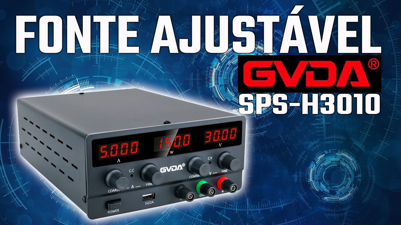 FONTE AJUSTÁVEL DE BANCADA GVDA SPS-H3010 30V 10A