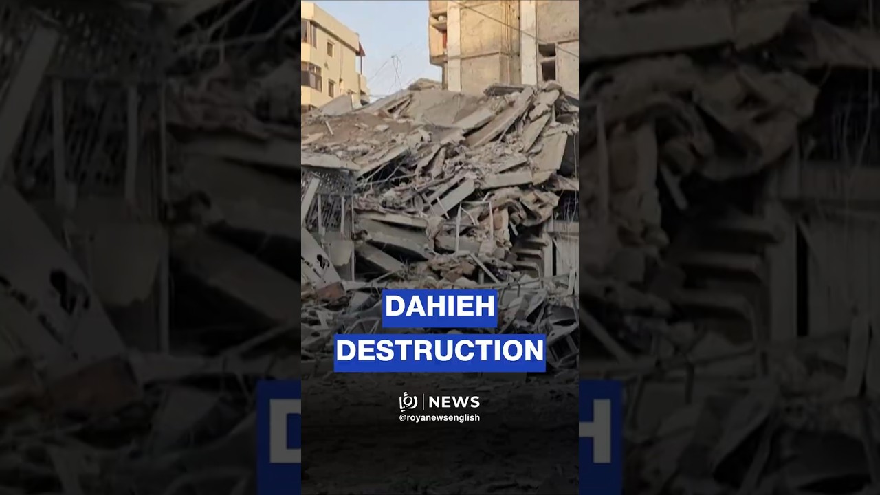 Destruction after massive &lsquo;Israeli&rsquo; strikes on south Beirut