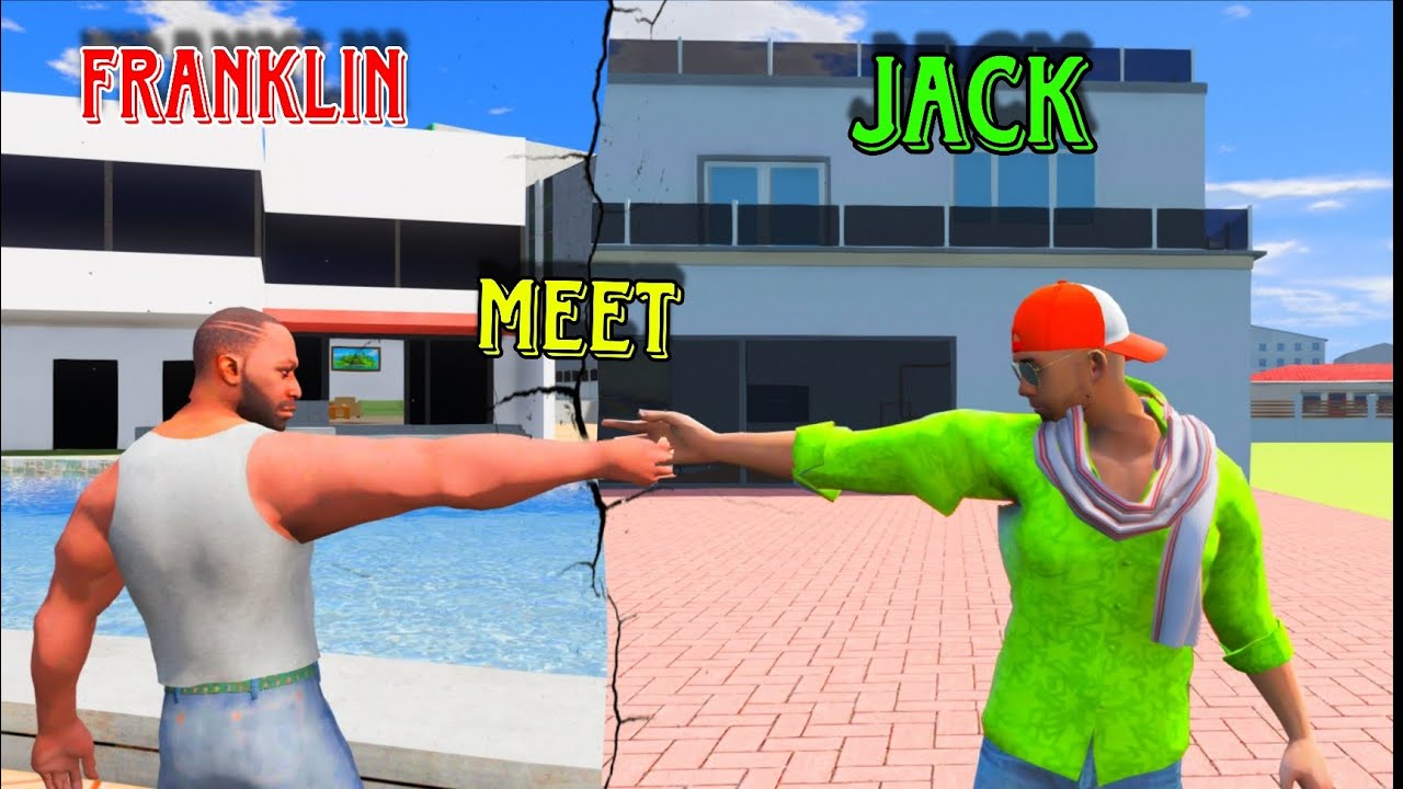 Franklin Meet Jack In Indian Bike Driving 3d || IBD3D