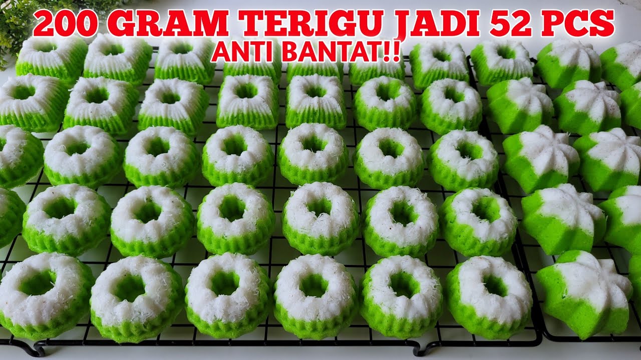 BONGKAR RESEP PUTU AYU 200 GRAM JADI 52 PCS RASANYA ENAK BANGET SUPER LEMBUT DIJUAL UNTUNG BANYAK