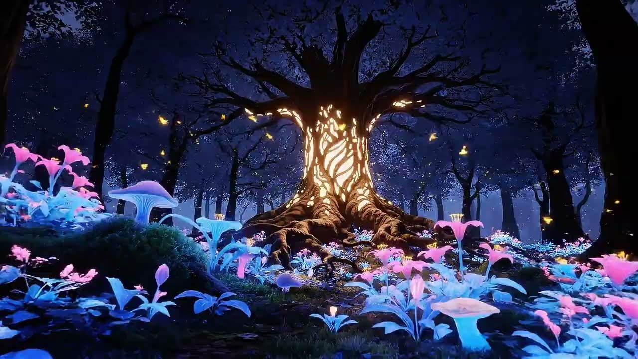 Take a Break: Magical Glowing Forest 🌿 Fantasy Music (15 Min Relax)