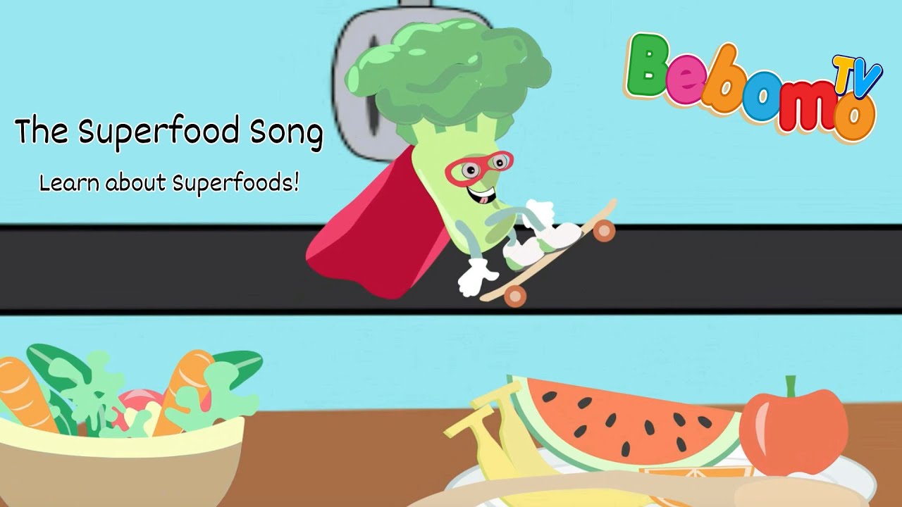 Super Hero - Super Foods! - The Superfood Song - Fun Nursery Rhymes & Kids Songs - Bebomo TV