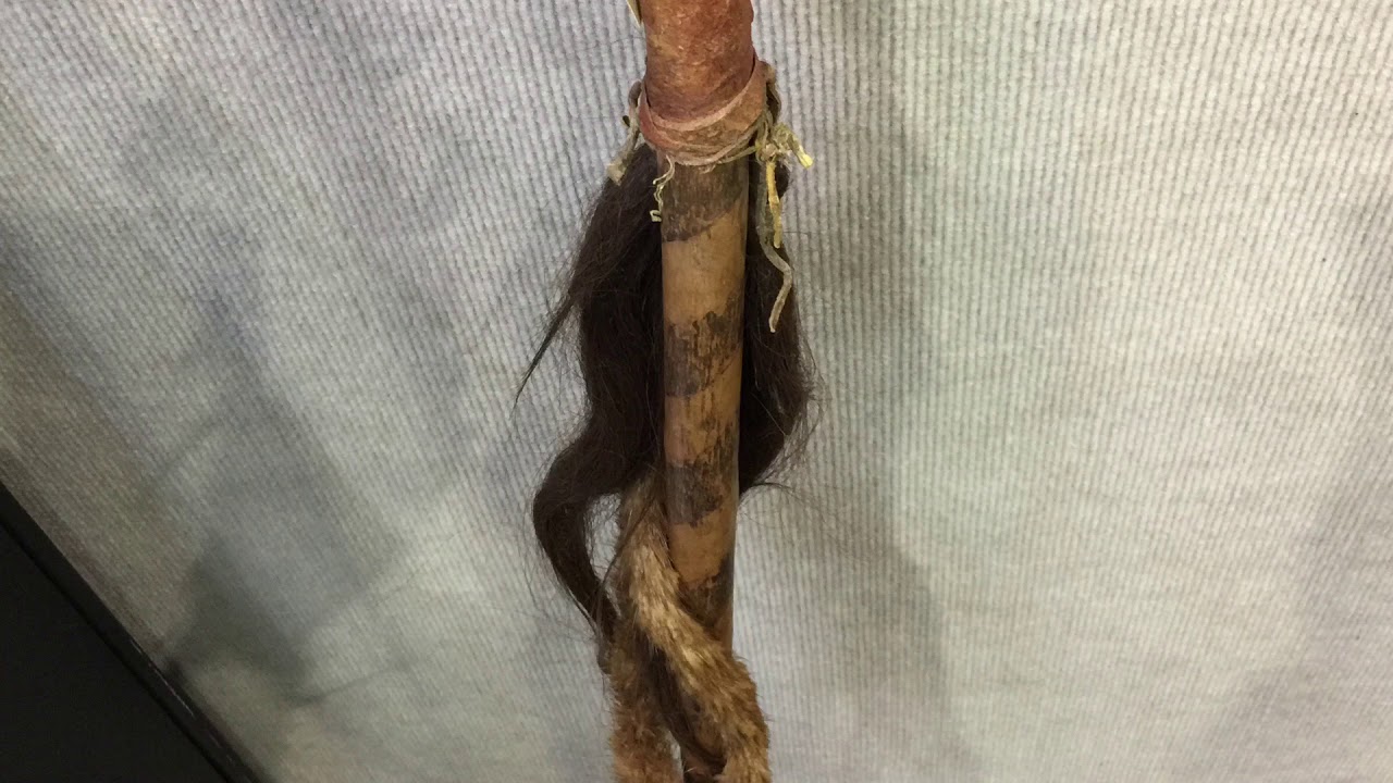Native American War Lance with Scalps
